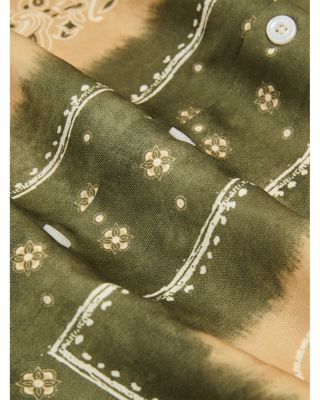 Vicente Short Sleeve Paisley Print Cuban Shirt