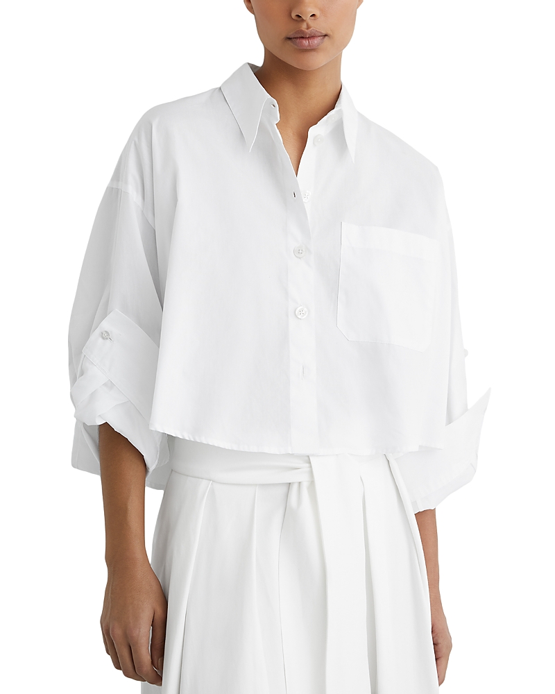 Reiss Solenge Cotton Cropped Shirt