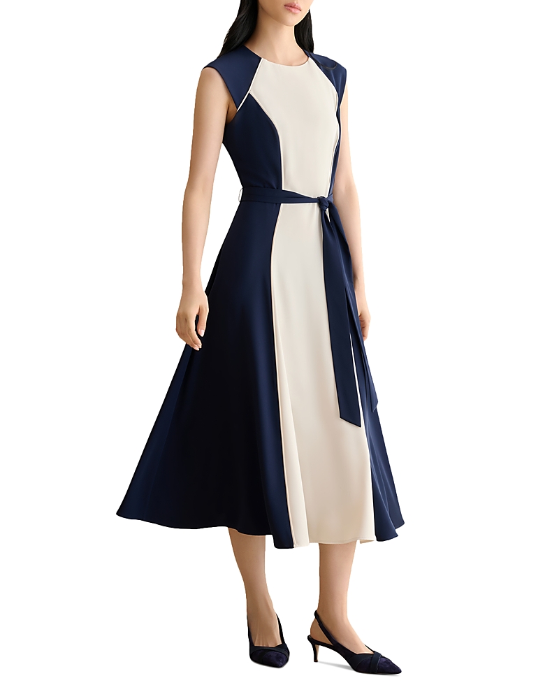Hobbs London Petite Andrea Color Blocked Dress