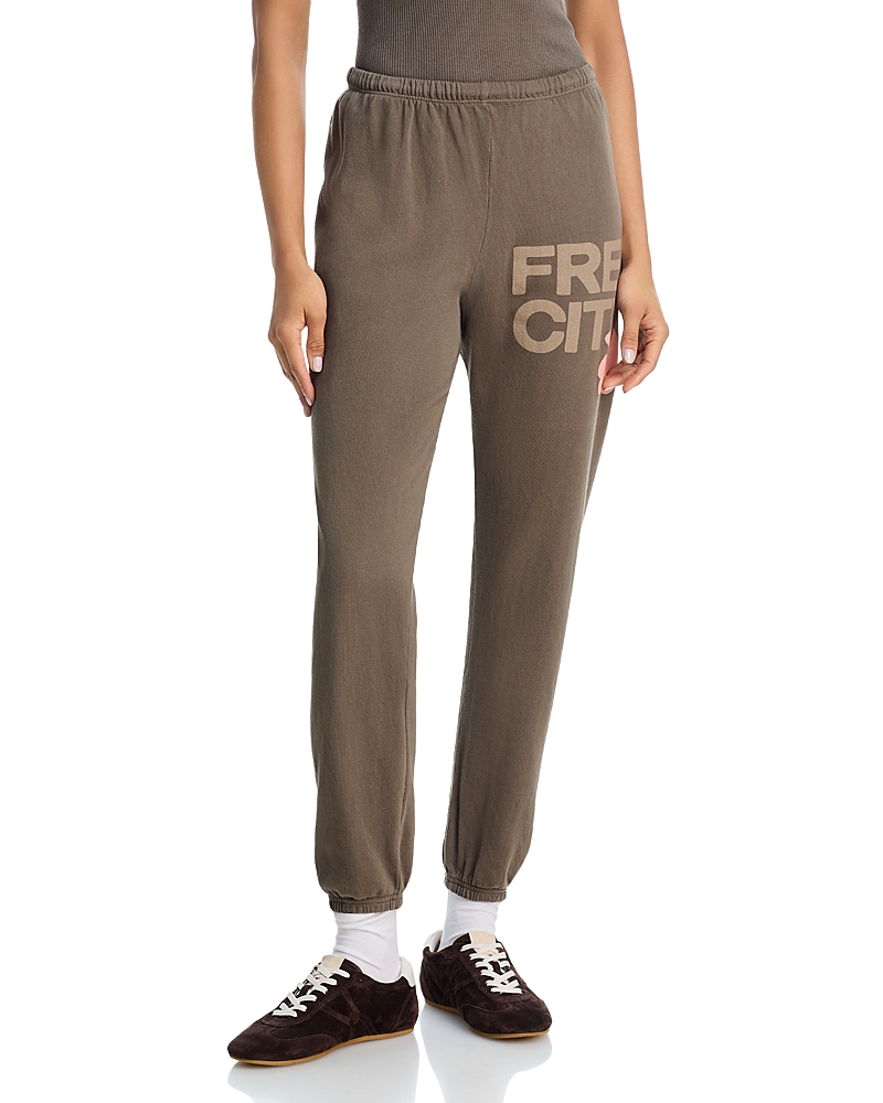 Free City Cotton Logo Sweatpants in Mud