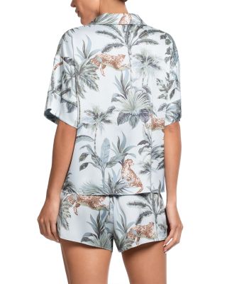 Stretch Satin Short Sleeve Pajama Set