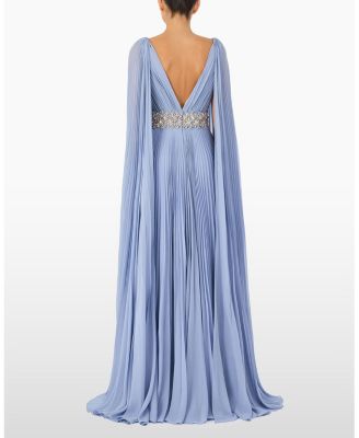 Fesco Embellished-Waist Pleated Maxi Dress