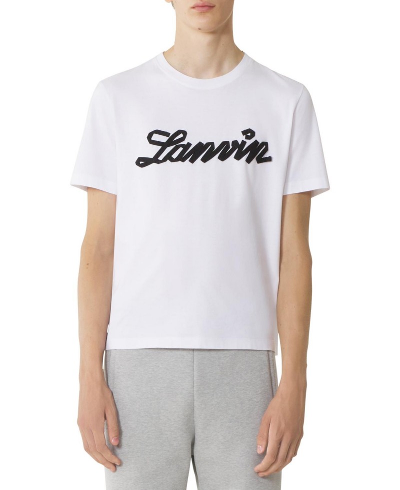 Lanvin Ribbon T-Shirt in Optic White Shade
