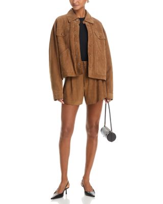 The Suede Utility Jacket & The Slant Shorts