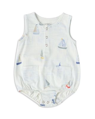 Unisex Set Sail Printed Sleeveless One Piece - Baby