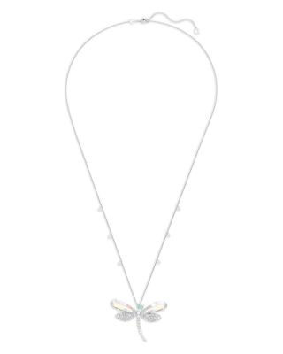 Ariana Grande x Swarovski Crystal & Imitation Pearl Dragonfly Convertible Brooch Pendant Necklace, 31.5-35.37"