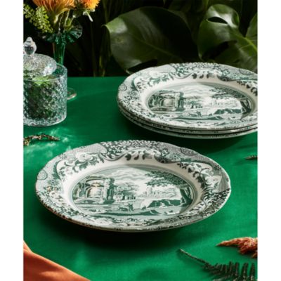 Heritage Green Italian Dinner Plate, Set of 4