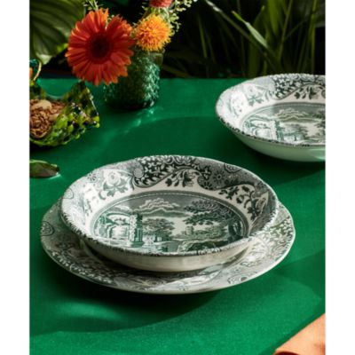 Heritage Green Italian Cereal Bowl, Set of 4