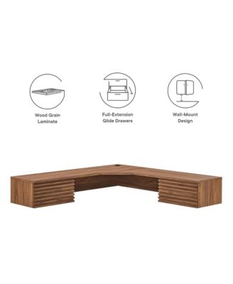 Render Wall Mount Corner Office Desk