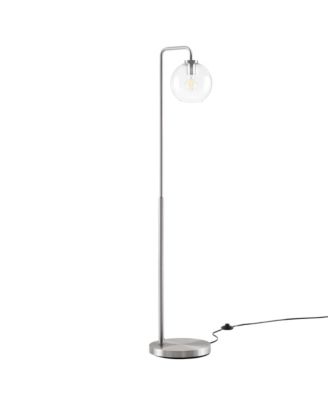  Silo Glass Globe Glass and Metal Floor Lamp