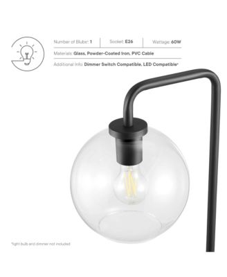  Silo Glass Globe Glass and Metal Floor Lamp