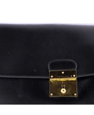 Large Vintage-like Portfolio Clutch Box Calf