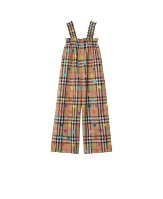 Girls' Heart Check Cotton Jumpsuit - Little Kid, Big Kid