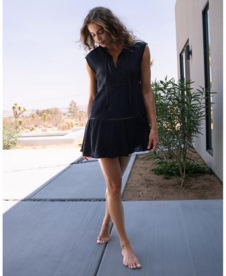  Gari Cotton Cover-Up Cap Sleeve Dress