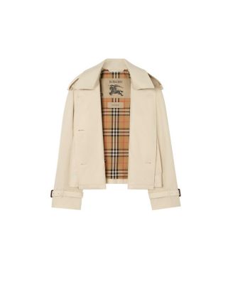 Cropped Tropical Gabardine Mayfair Trench Jacket