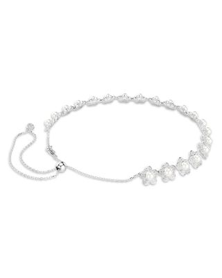 Ariana Grande x Swarovski Crystal & Imitation Pearl Flower Choker Necklace, 11.75-17.37"