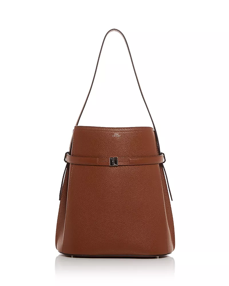 Toteme Belted Leather Bucket Bag