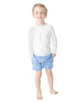 Boys' H2O & Embroidered Octopus Icon Swim Trunks - Little Kid