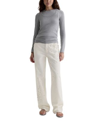 High Rise Barrel Jeans in Opal Radiance