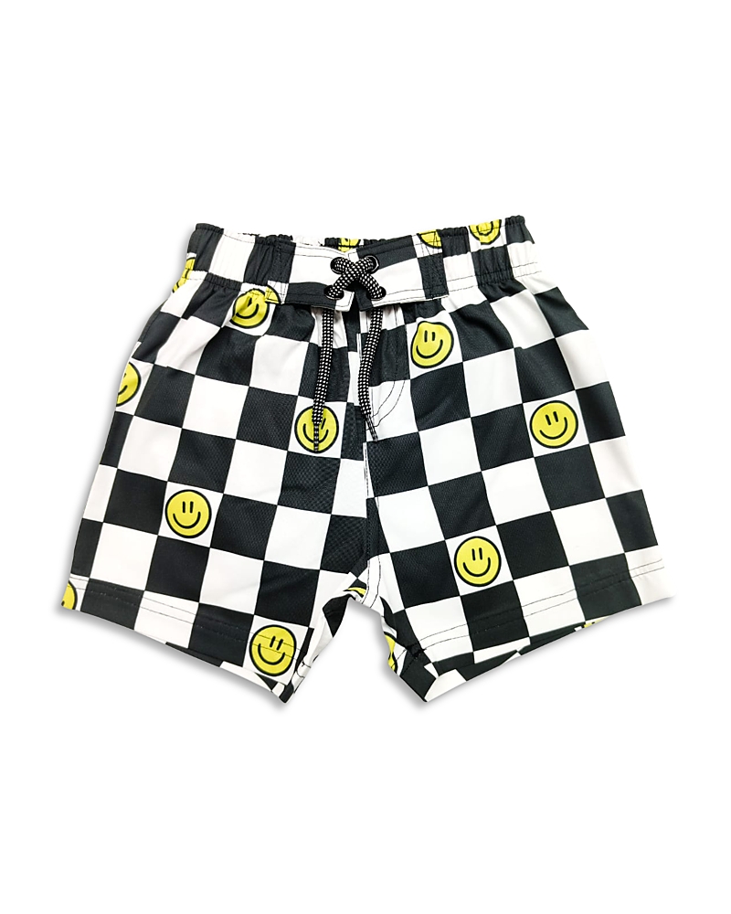 Mish Mish Boys' Check Smile Board Shorts - Little Kid