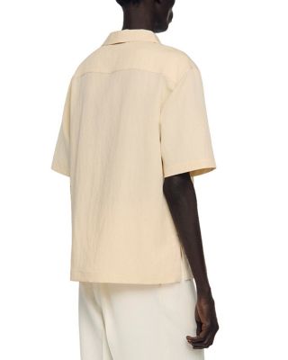 Loose Fit Crochet Flower Shirt