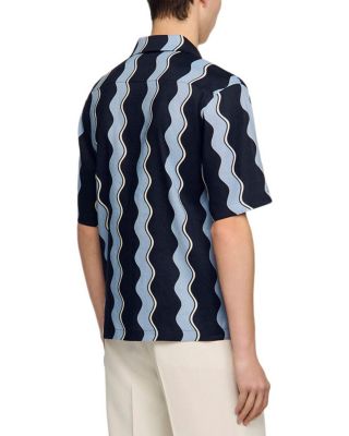 SS26 Waves Printed Linen Shirt