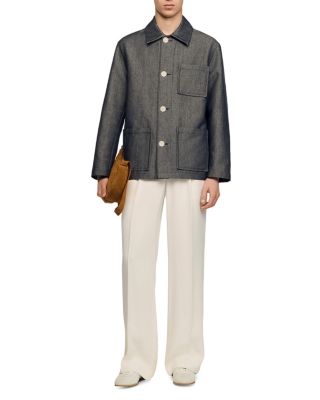 Denim Effect Worker Jacket