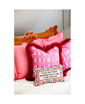 Come Sit By Me Needlepoint Pillow, 15" x 9"