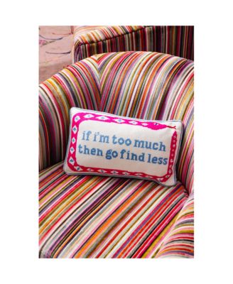 Go Find Less Needlepoint Decorative Pillow