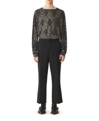 Straight-Leg Wool Pants