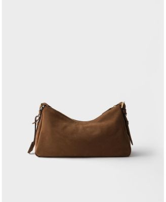 Aimee Large Nubuck Leather Shoulder Bag