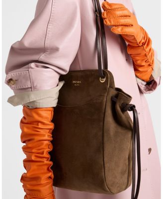  Carry Medium Suede Tote Bag