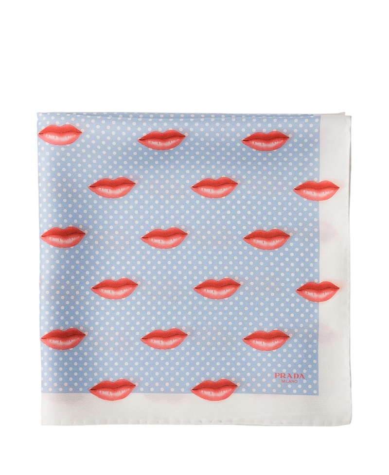 Prada Printed Silk Twill Scarf, 55 X 55 Cm · OS