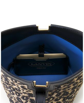 CATCH BY LANVIN NANO BUCKET BAG IN RAFFIA