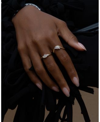 Certified Lab Grown Diamond Mixed Cut Gaudi Mosaic Ring in 14K Yellow Gold, 0.67 tcw 