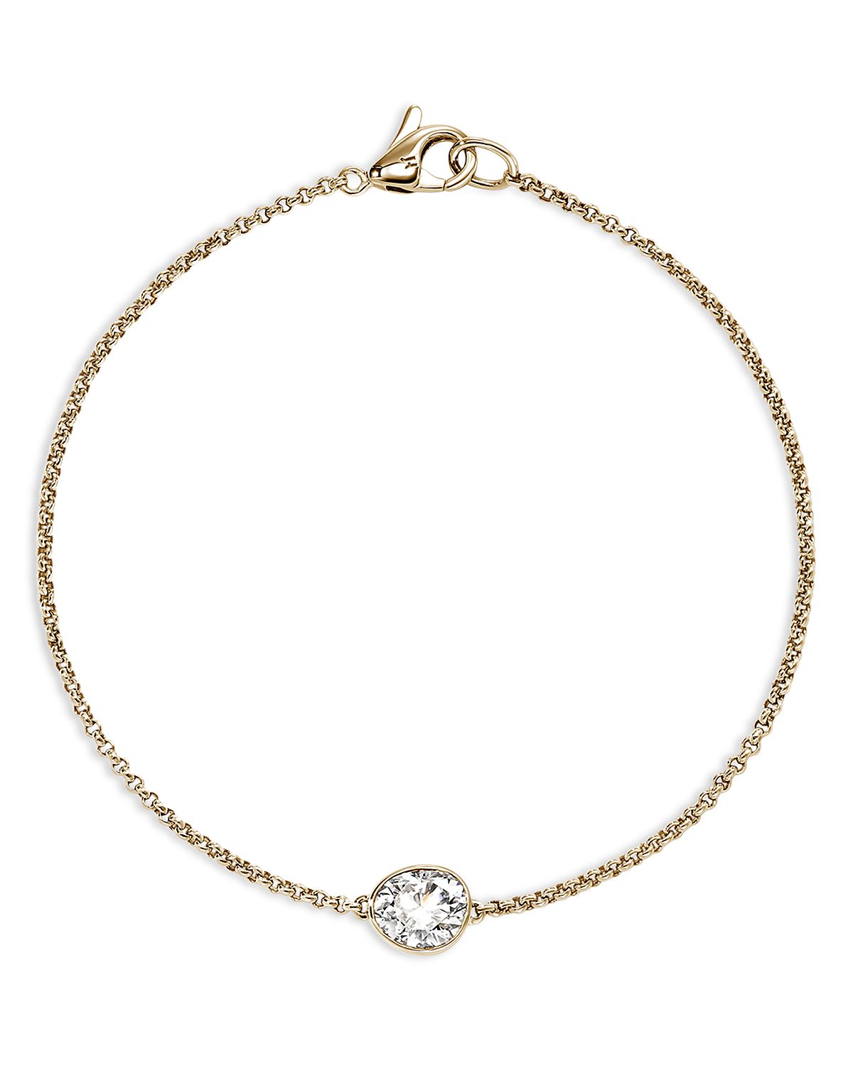 John Hardy 14K Yellow Gold Lovestruck Lab Grown Diamond Bezel Chain Bracelet