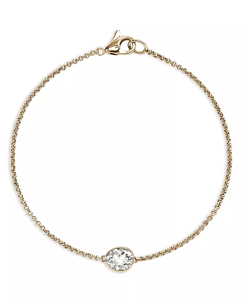 John Hardy 14K Yellow Gold Lovestruck Lab Grown Diamond Bezel Chain Bracelet