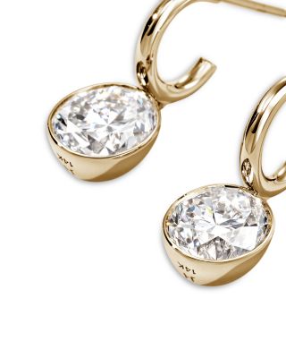 14K Yellow Gold JH Lovestruck™ Lab Grown Diamond Dangle Hoop Earrings