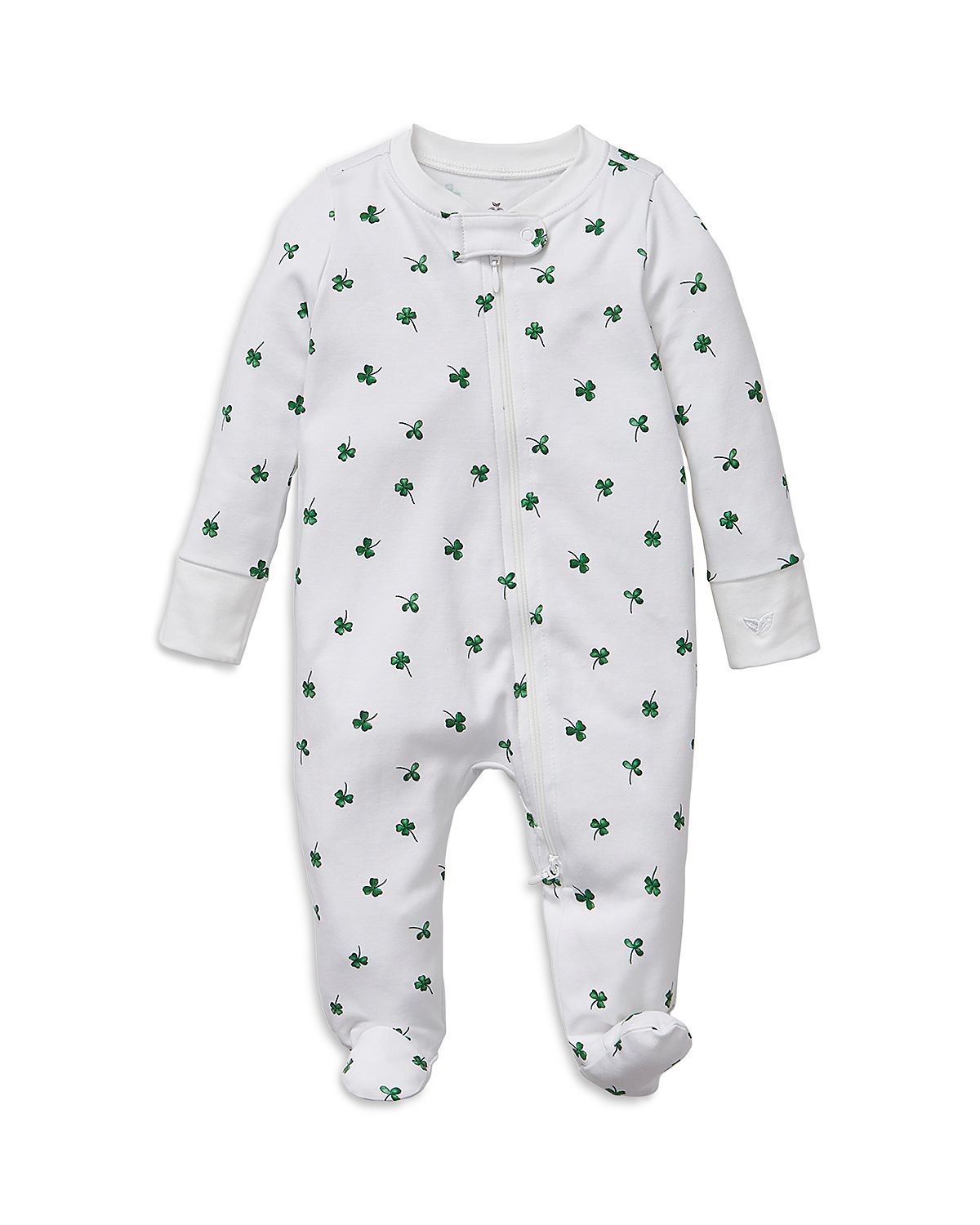 Petite Plume Girls' Pima Cotton Shamrock Romper - Baby