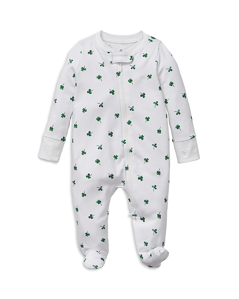 Petite Plume Girls' Pima Cotton Shamrock Romper - Baby