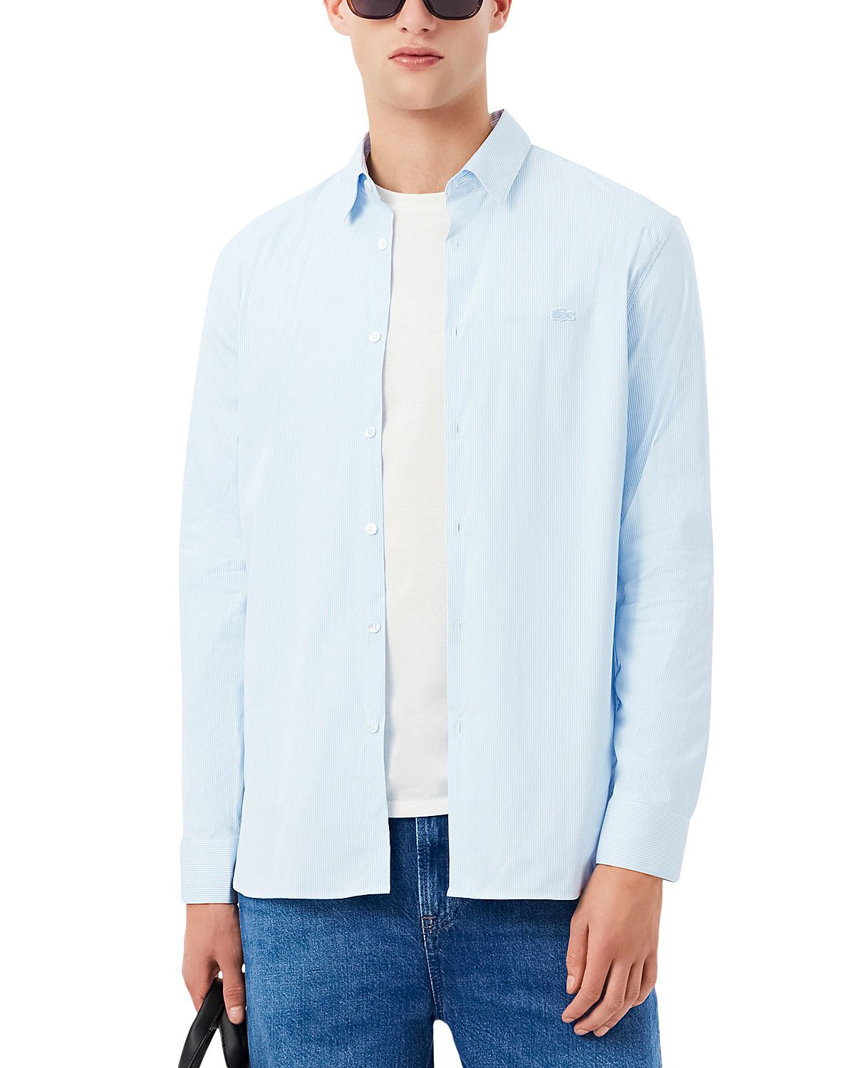 Lacoste Slim Fit Striped Stretch Poplin Shirt