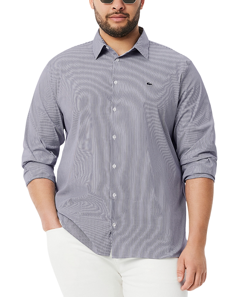 Lacoste Slim Fit Striped Stretch Poplin Shirt