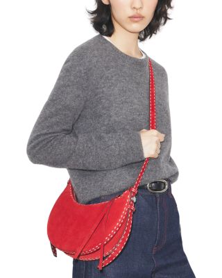 Romy Half Moon Suede Shoulder Bag