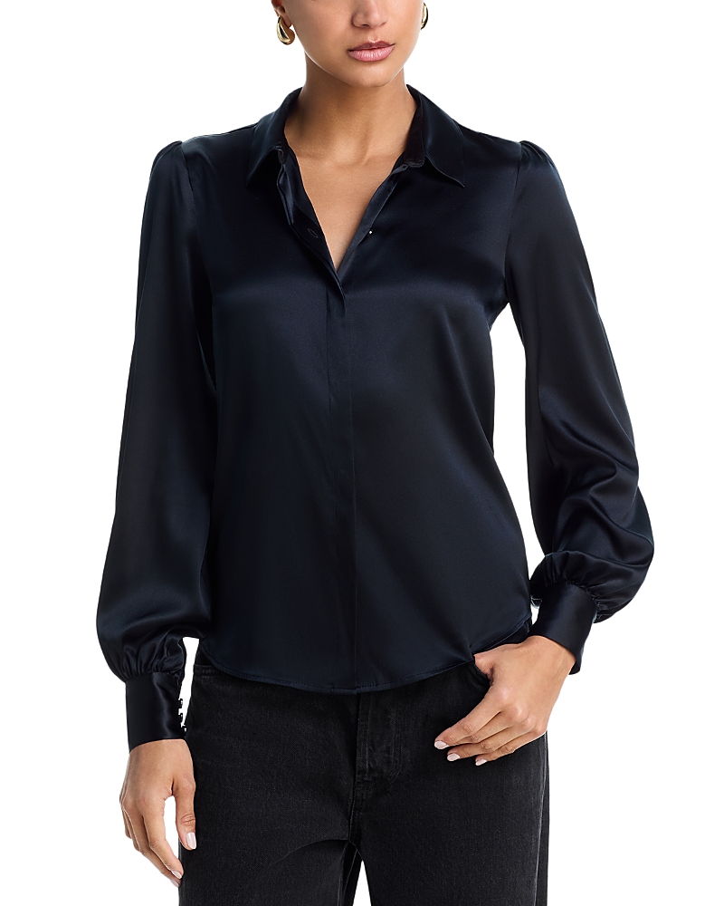 Generation Love Maxwell Silk Blend Blouse In Blue