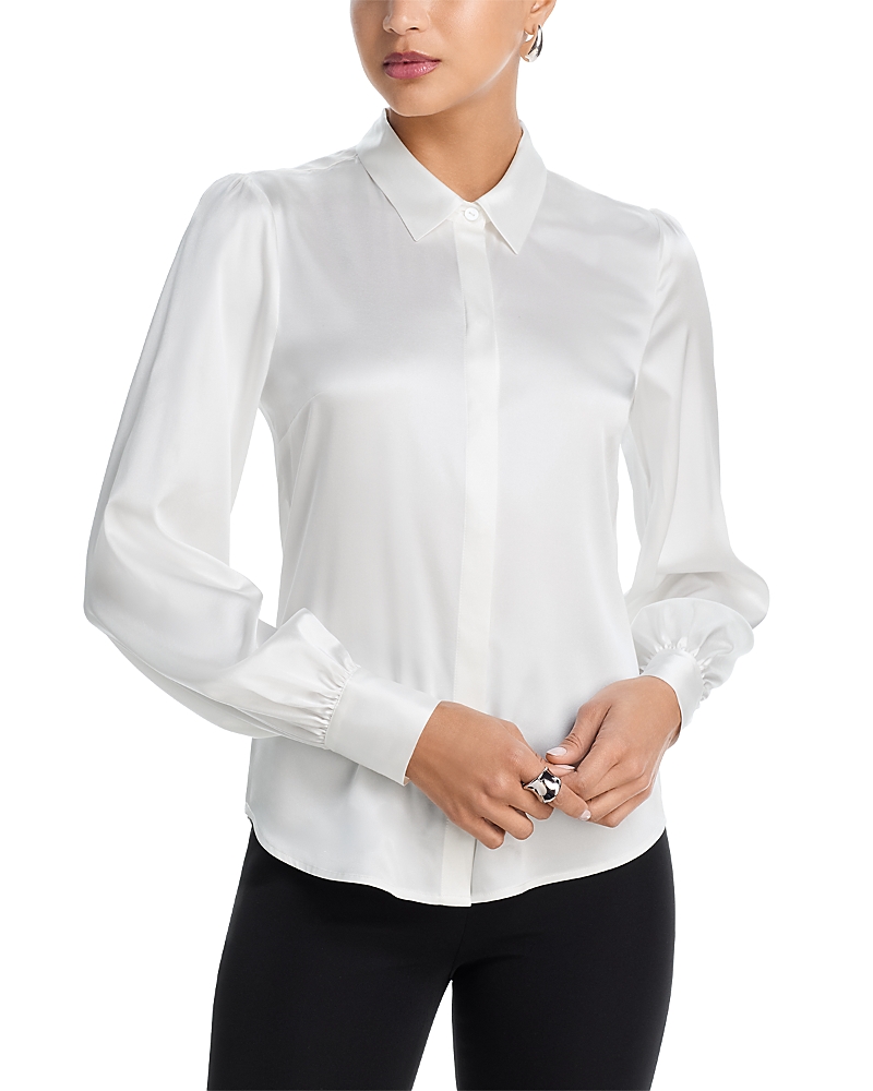 Generation Love Maxwell Silk Blend Blouse In White