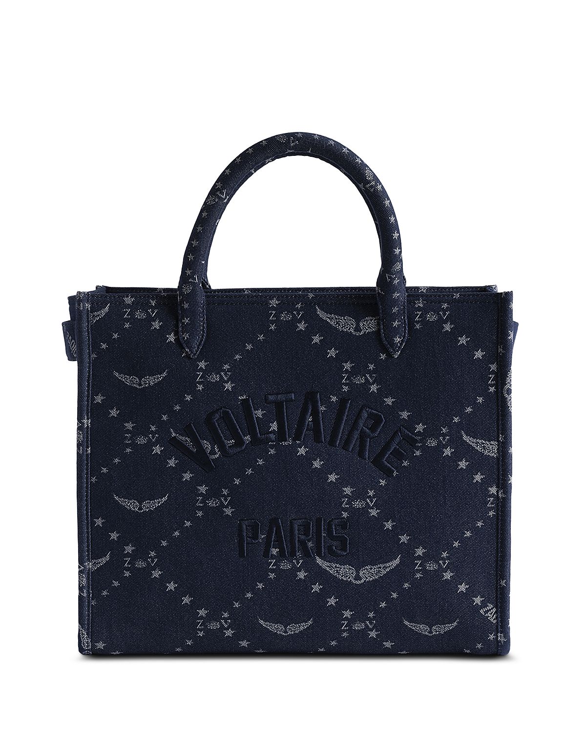 Zadig & Voltaire Angel Zv Monogram Denim Tote