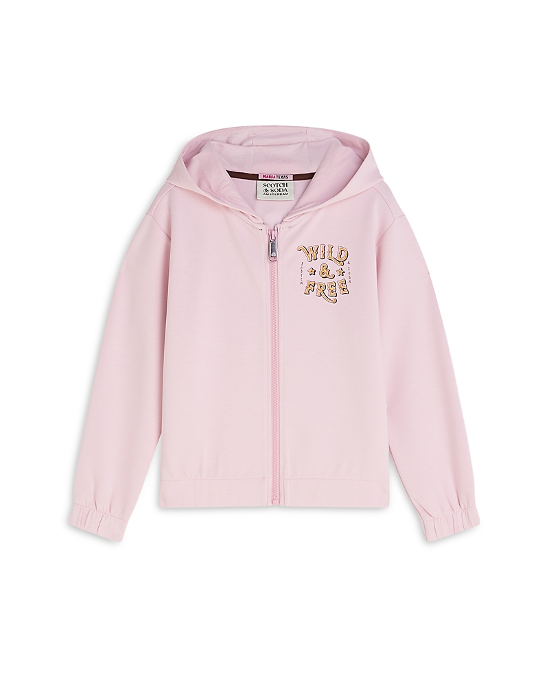 Scotch & Soda Girls' Relaxed Fit Zip Up Hoodie - Little Kid, Big Kid