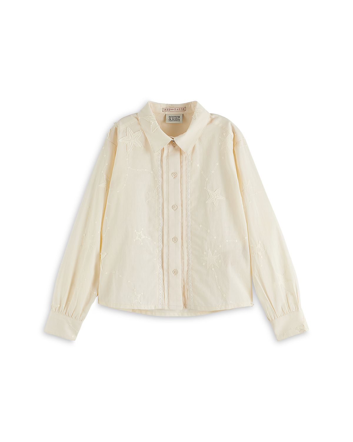 Scotch & Soda Girls' Fringe Embroidered Shirt - Little Kid, Big Kid
