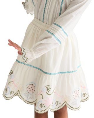Girls' Embroidered Hem Cotton Skirt - Little Kid, Big Kid