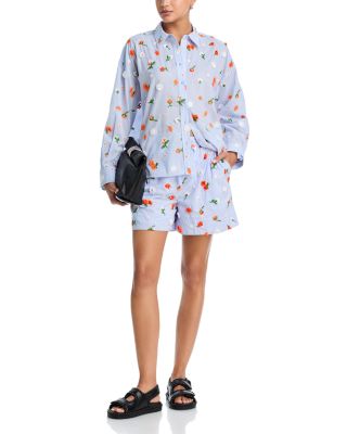 Embroidered Embellished Shorts